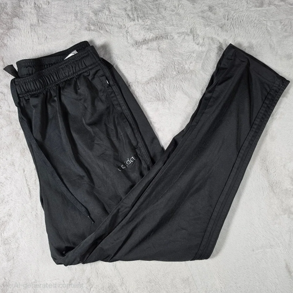 adidas Track Pants Mens XL Black 3-Stripe‎ Athletic Activewear Loungewear